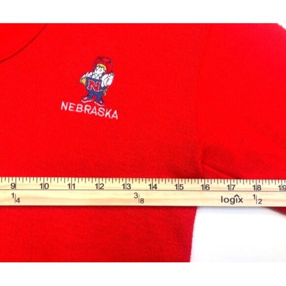 Vintage Nebraska Cornhusker’s V-Neck Sweater Embroidered Herbie Husker Women Sm - Picture 5 of 7